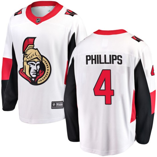 Youth Ottawa Senators Chris Phillips Fanatics Branded Breakaway Away Jersey - White