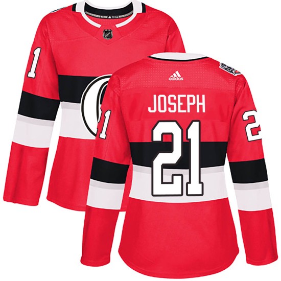 Women's Ottawa Senators Mathieu Joseph Adidas Authentic 2017 100 Classic Jersey - Red